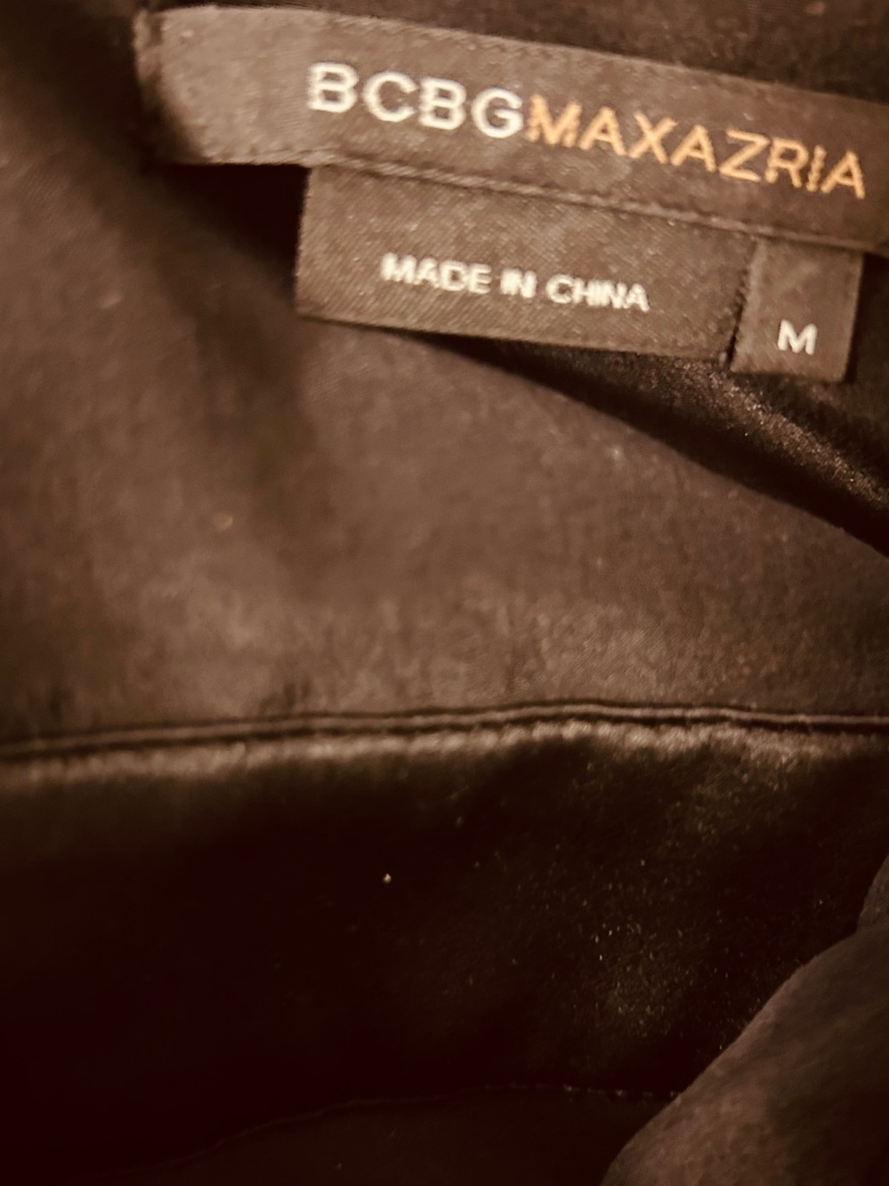 BCBGMaxAzria Black Women's Top with Subtle Shine